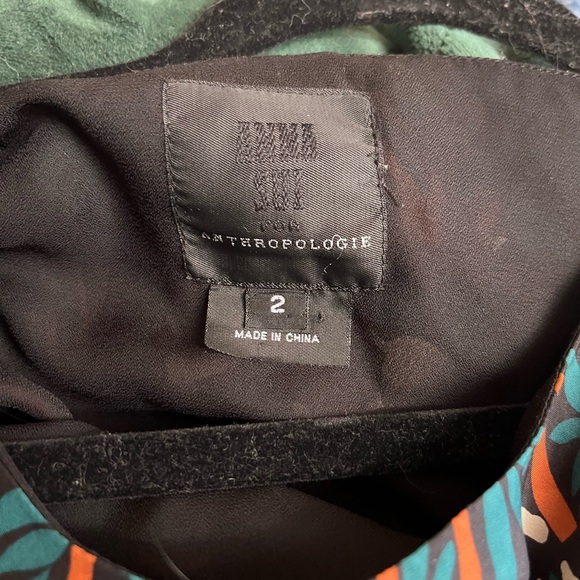 Silk Anthropologie Anna Sui woodland top size 2 - Picture 3 of 4